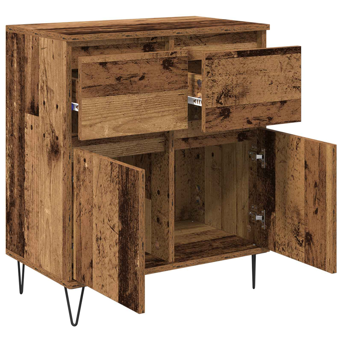 Sideboard Gammelt træ 60 x 35 x 70 cm Ingeniørt træ og jern