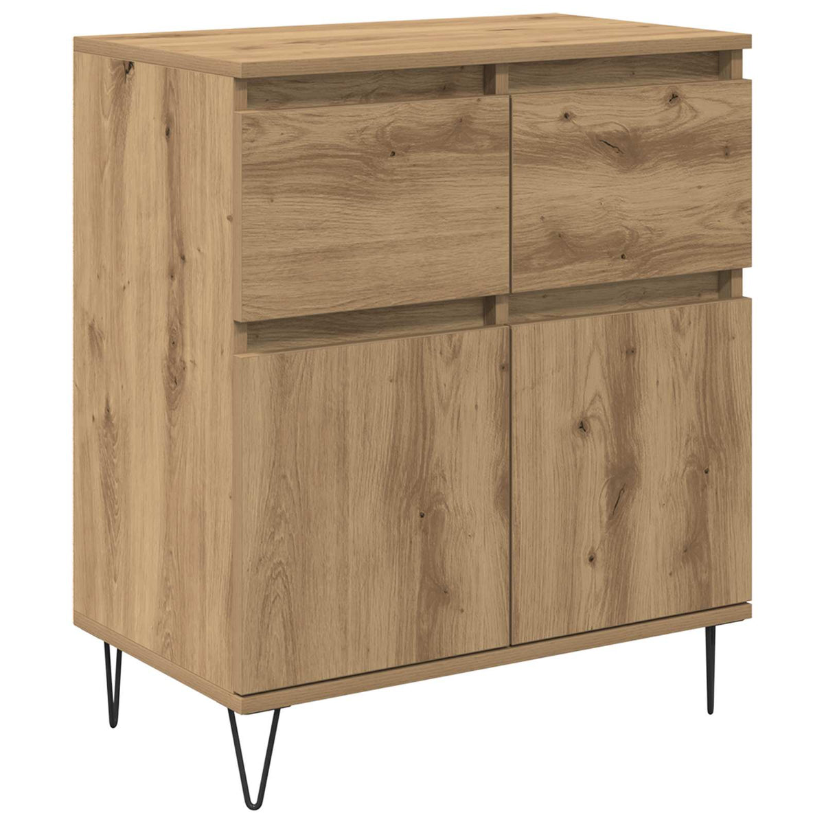 Sideboard Artisan Egetræ 60 x 35 x 70 cm Ingeniørt træ og jern
