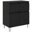 Sideboard Sort eg 60 x 35 x 70 cm Ingeniørt træ og jern