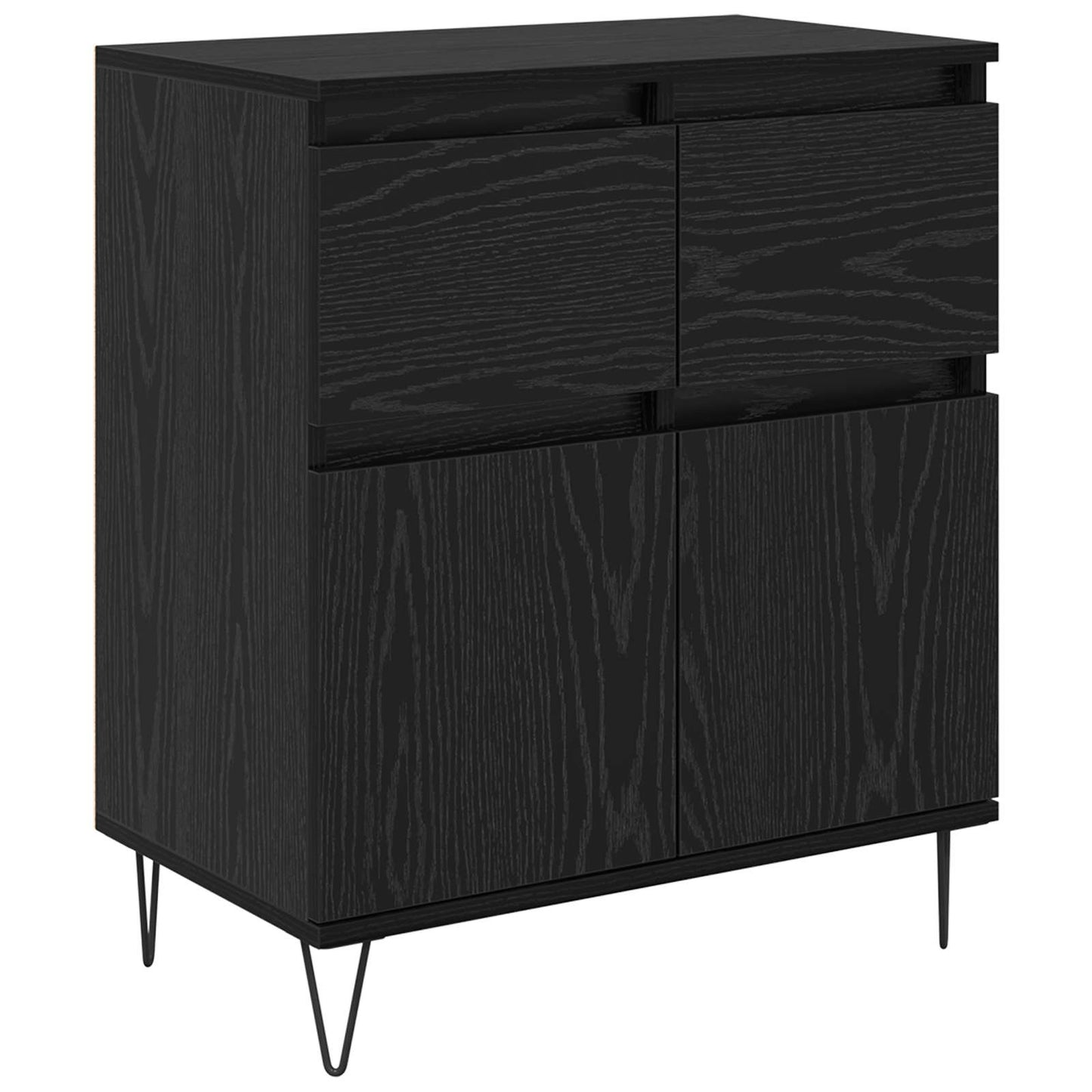 Sideboard Sort eg 60 x 35 x 70 cm Ingeniørt træ og jern