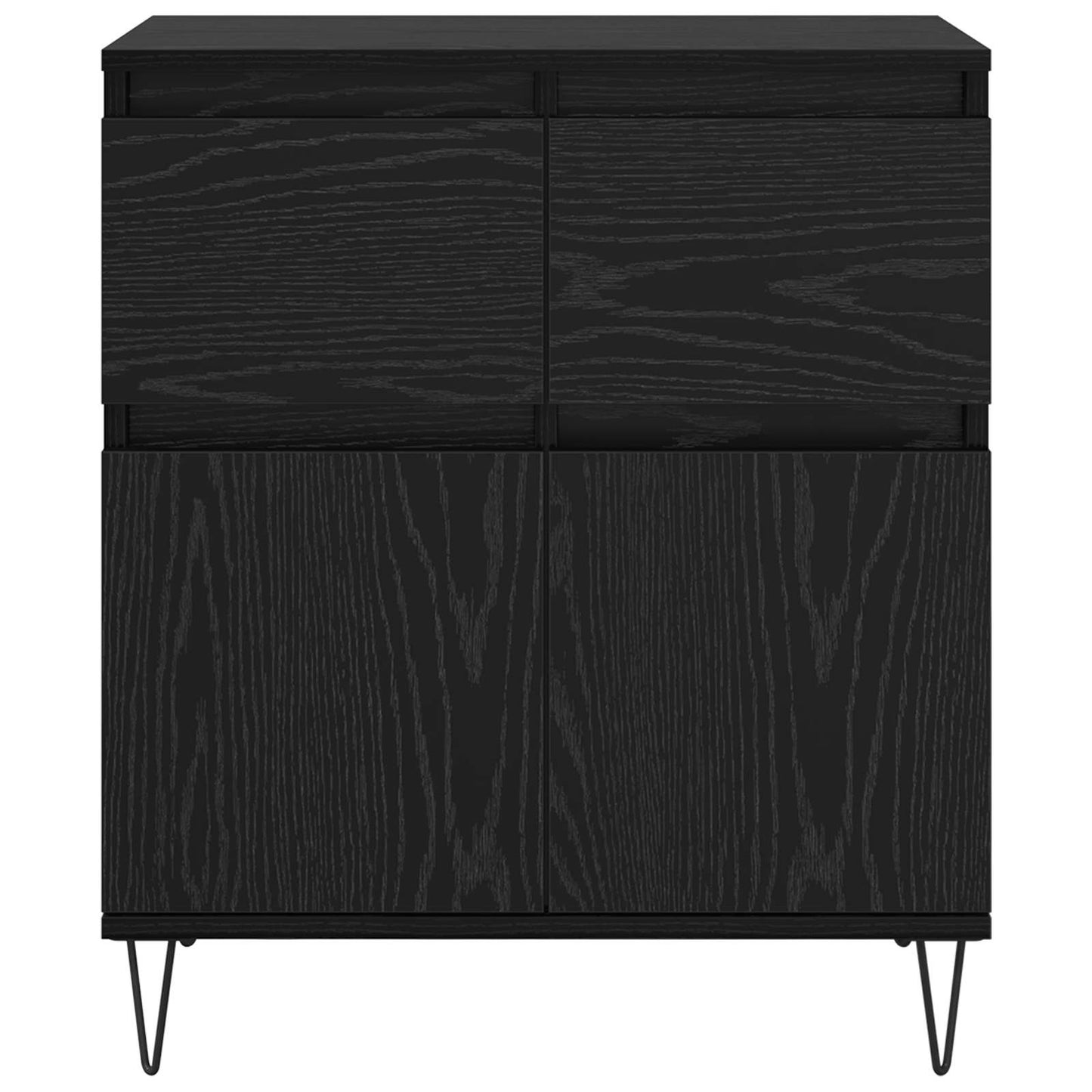 Sideboard Sort eg 60 x 35 x 70 cm Ingeniørt træ og jern