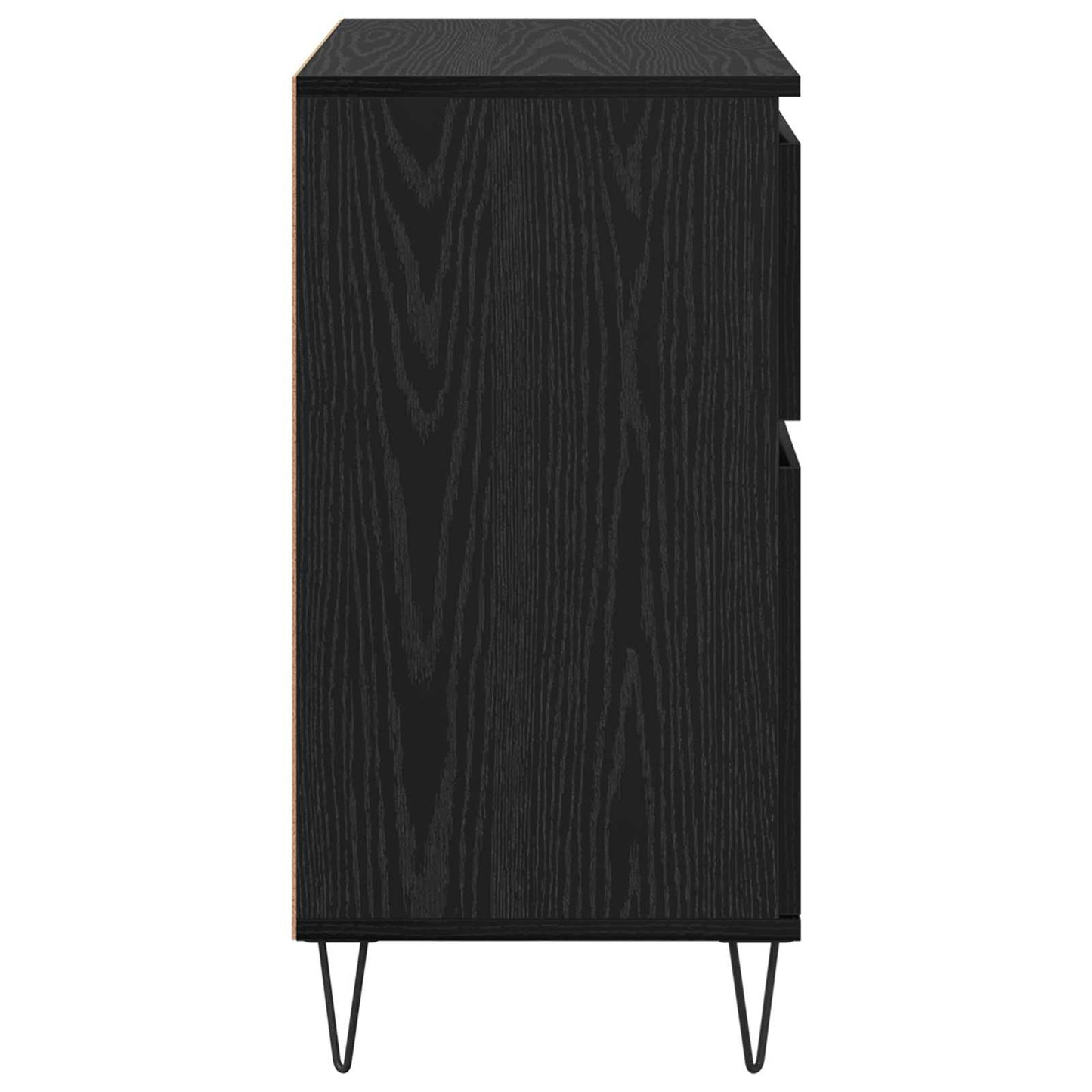 Sideboard Sort eg 60 x 35 x 70 cm Ingeniørt træ og jern