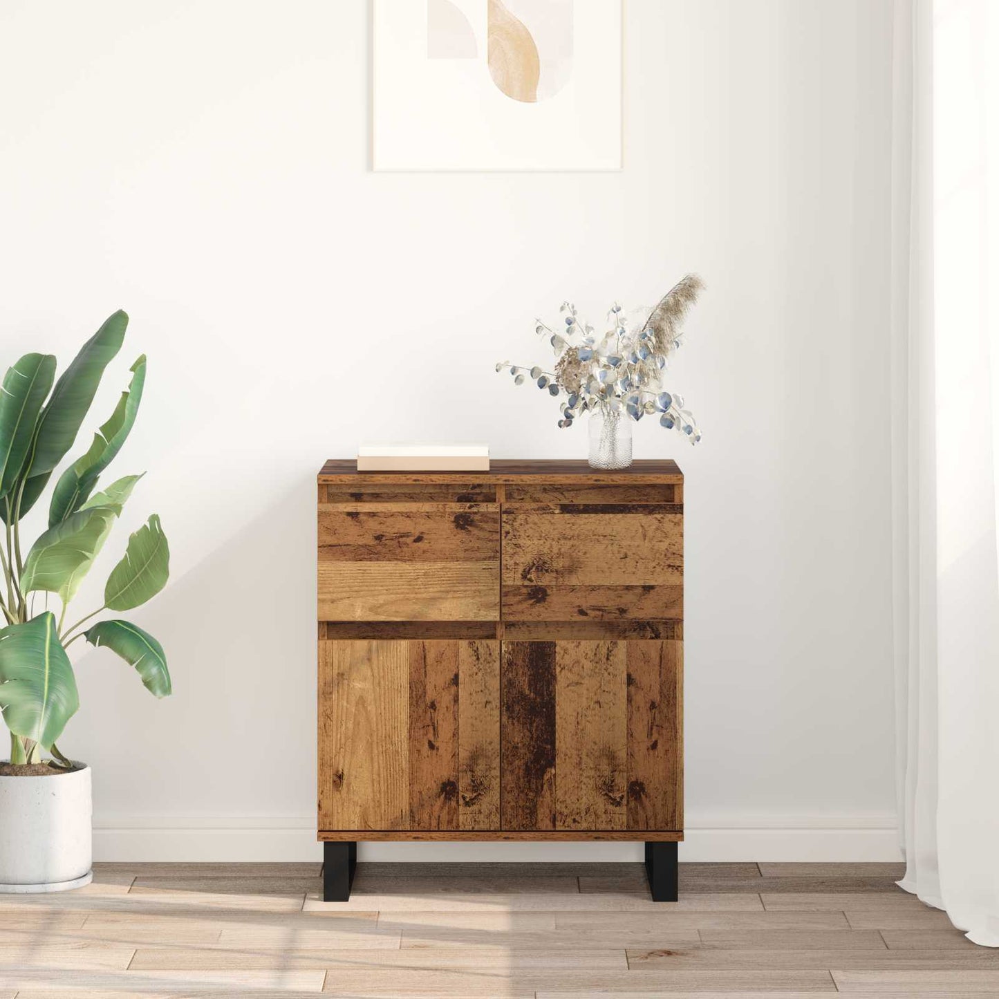 Sideboard Gammelt træ 60 x 35 x 70 cm Ingeniørt træ og jern