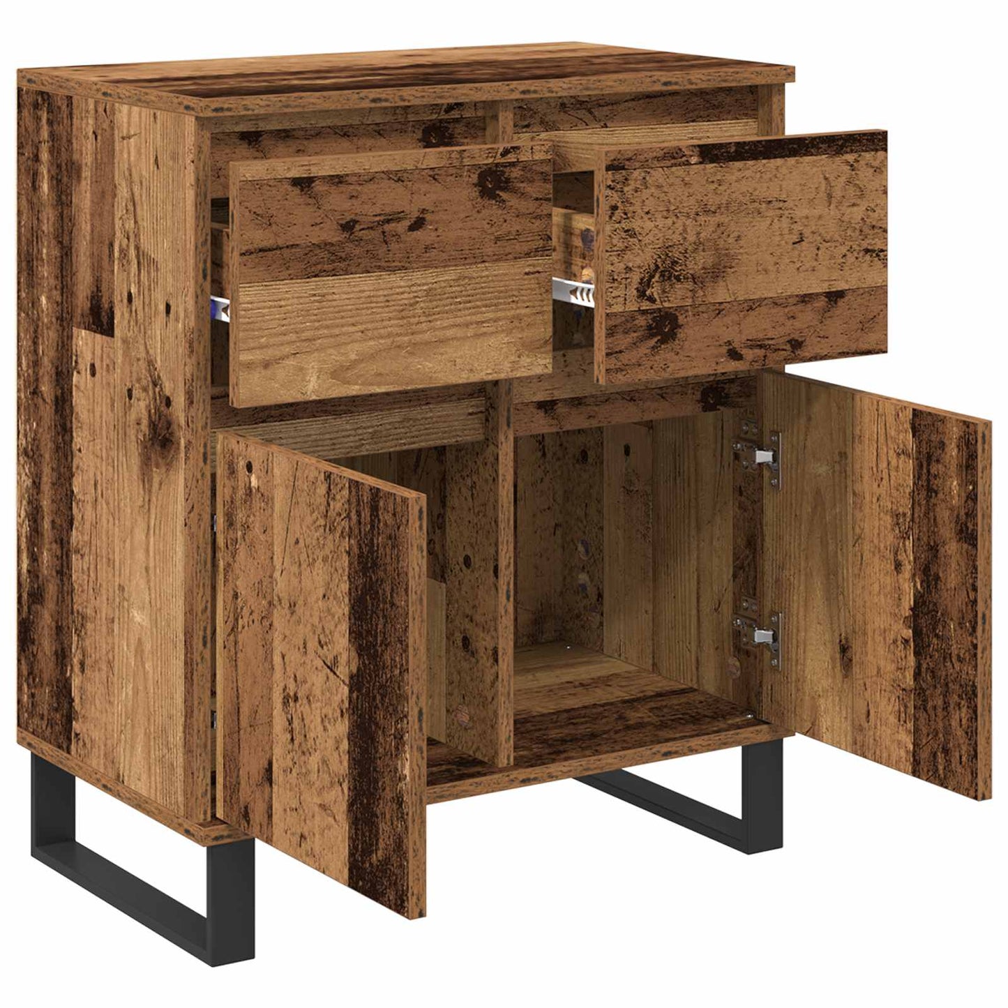 Sideboard Gammelt træ 60 x 35 x 70 cm Ingeniørt træ og jern