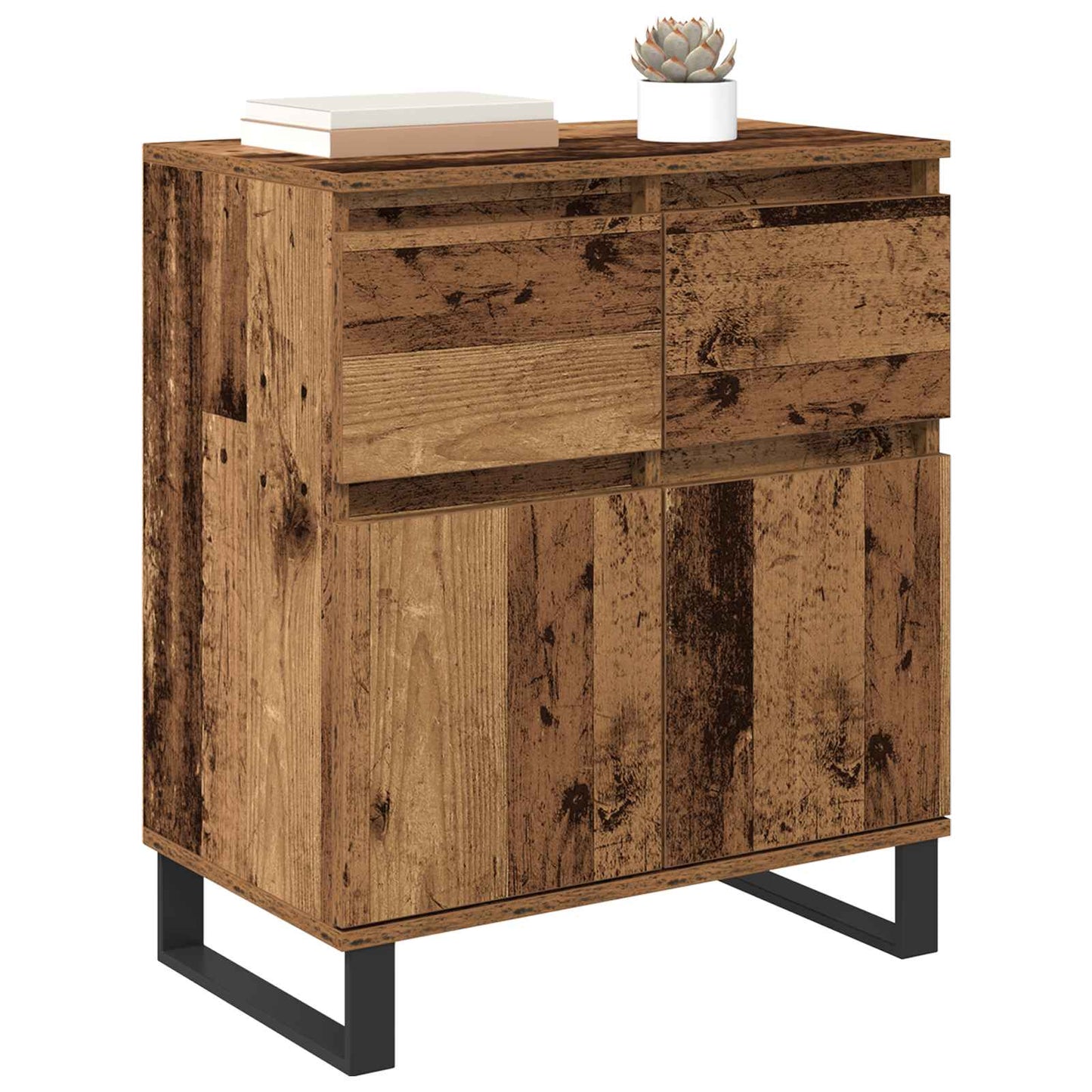 Sideboard Gammelt træ 60 x 35 x 70 cm Ingeniørt træ og jern