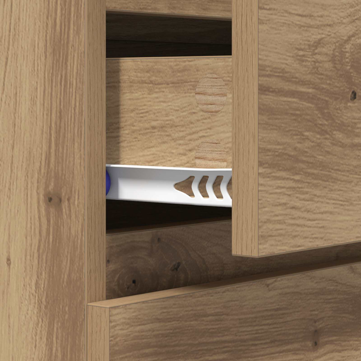 Sideboard Artisan Egetræ 60 x 35 x 70 cm Ingeniørt træ og jern