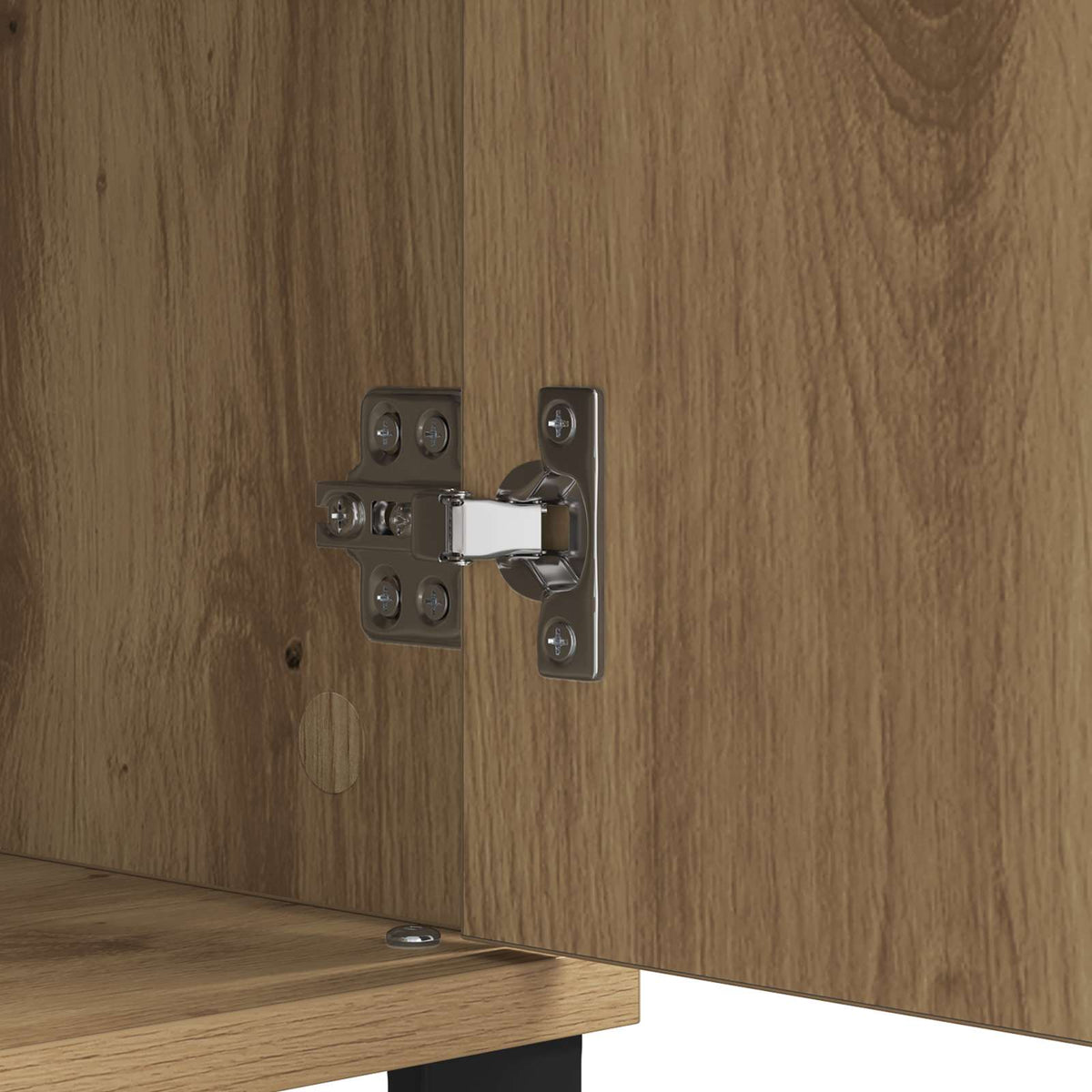 Sideboard Artisan Egetræ 60 x 35 x 70 cm Ingeniørt træ og jern
