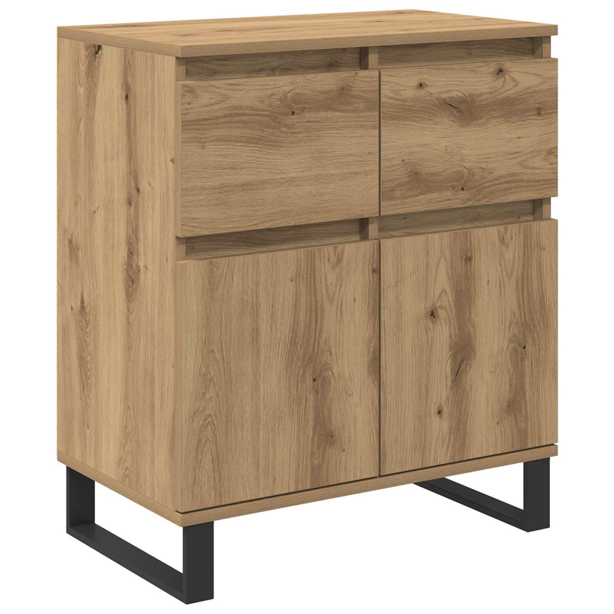Sideboard Artisan Egetræ 60 x 35 x 70 cm Ingeniørt træ og jern