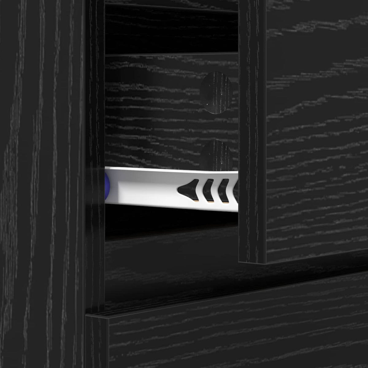 Sideboard Sort eg 60 x 35 x 70 cm Ingeniørt træ og jern