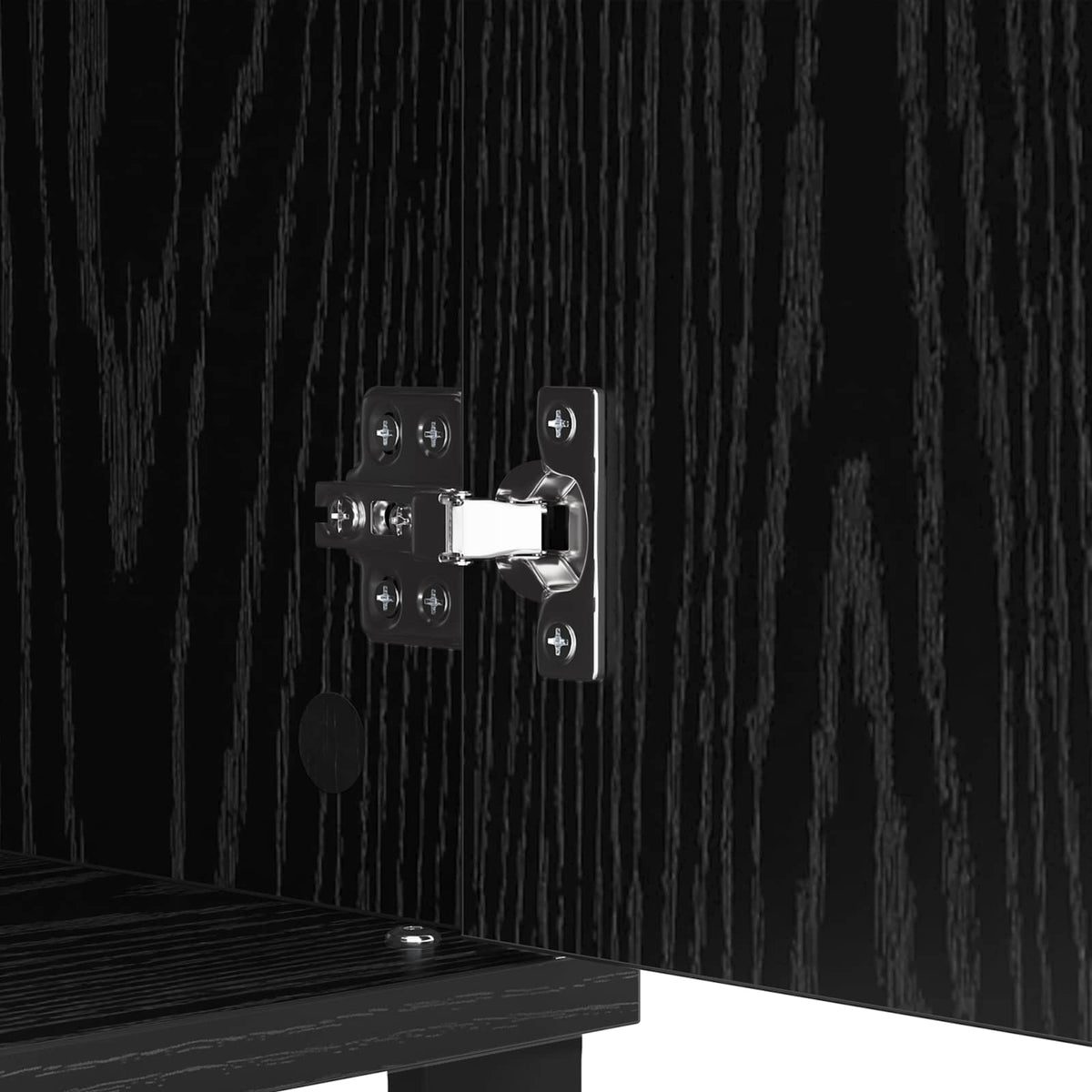 Sideboard Sort eg 60 x 35 x 70 cm Ingeniørt træ og jern