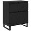 Sideboard Sort eg 60 x 35 x 70 cm Ingeniørt træ og jern