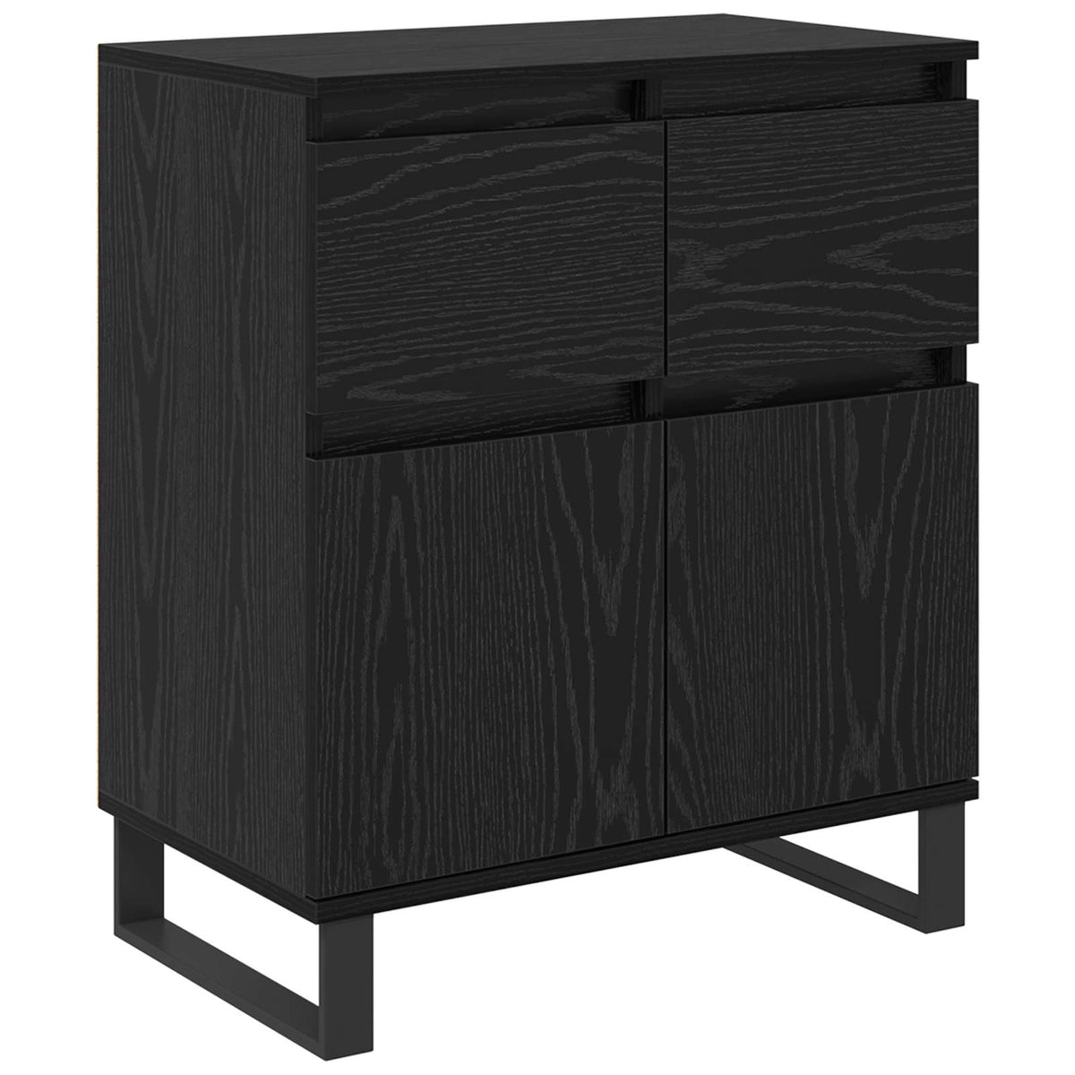 Sideboard Sort eg 60 x 35 x 70 cm Ingeniørt træ og jern