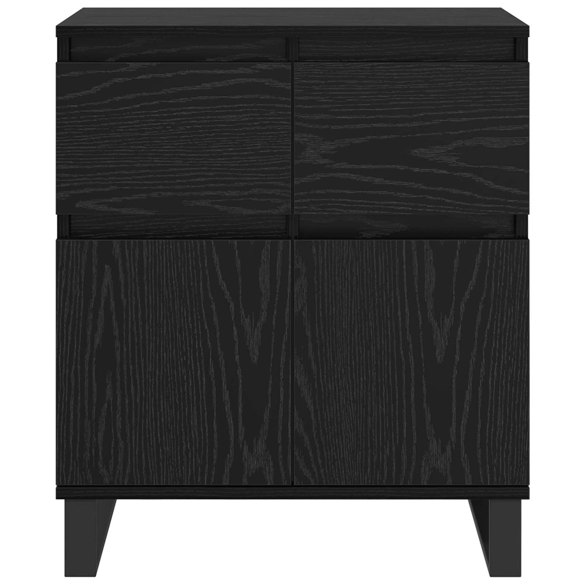 Sideboard Sort eg 60 x 35 x 70 cm Ingeniørt træ og jern