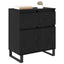 Sideboard Sort eg 60 x 35 x 70 cm Ingeniørt træ og jern