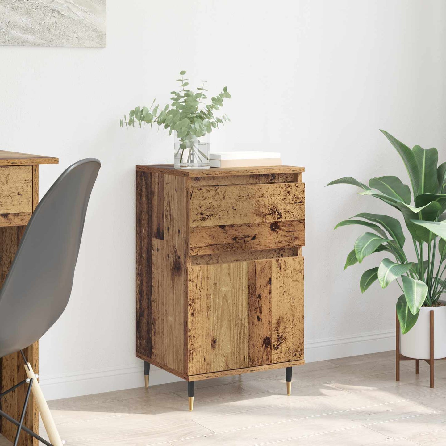 Sideboard Gammelt træ 40 x 35 x 70 cm Ingeniørt træ og jern