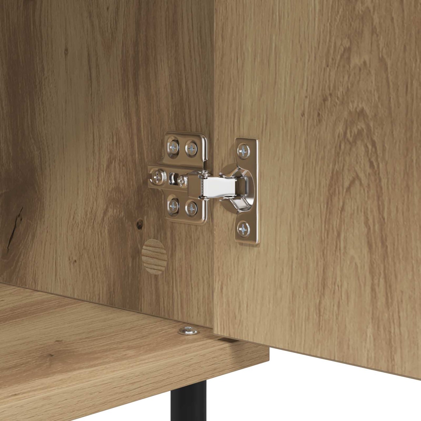 Sideboard Artisan Egetræ 40 x 35 x 70 cm Ingeniørt træ og jern