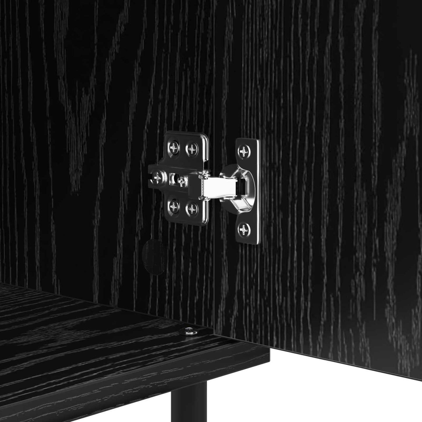 Sideboard Sort eg 40 x 35 x 70 cm Ingeniørt træ og jern