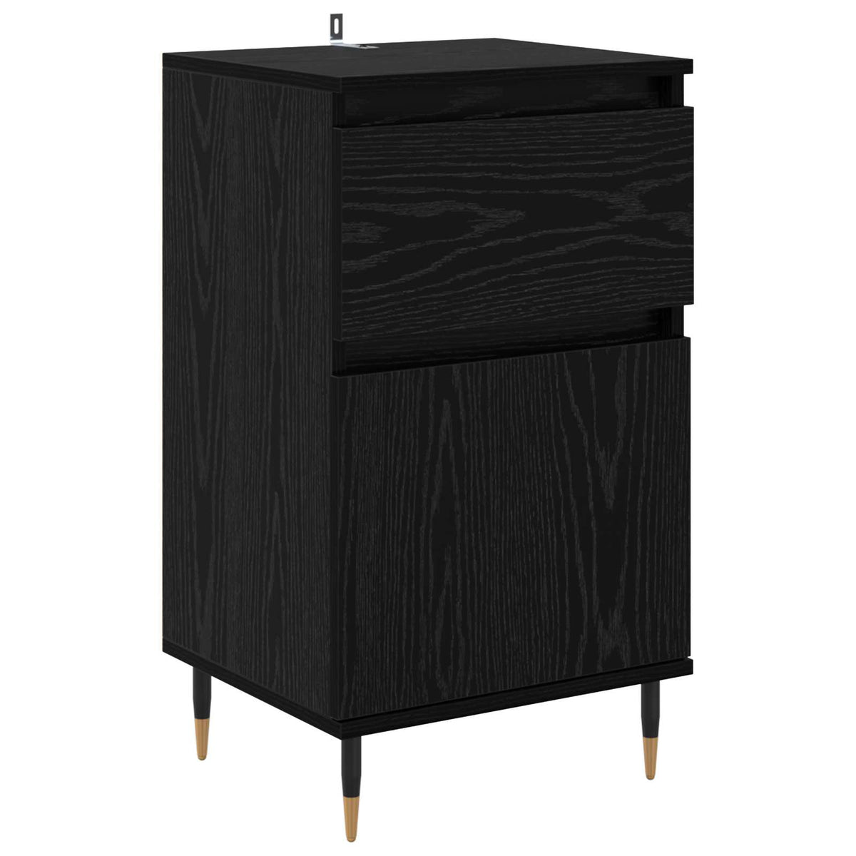 Sideboard Sort eg 40 x 35 x 70 cm Ingeniørt træ og jern