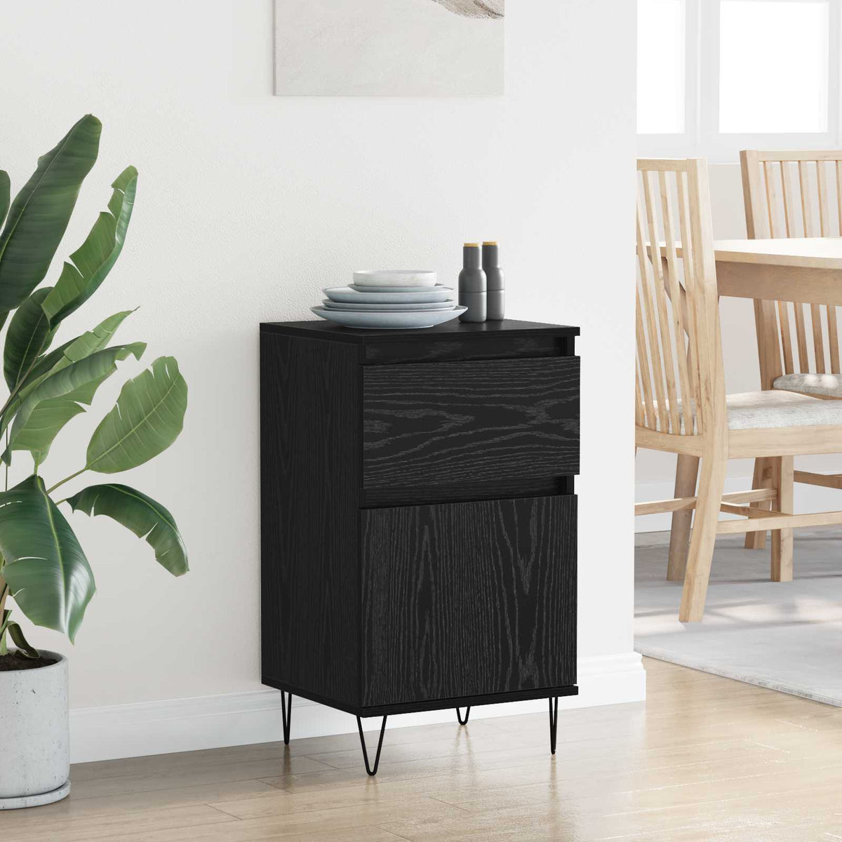 Sideboard Sort eg 35 x 40 x 70 cm Konstrueret træ