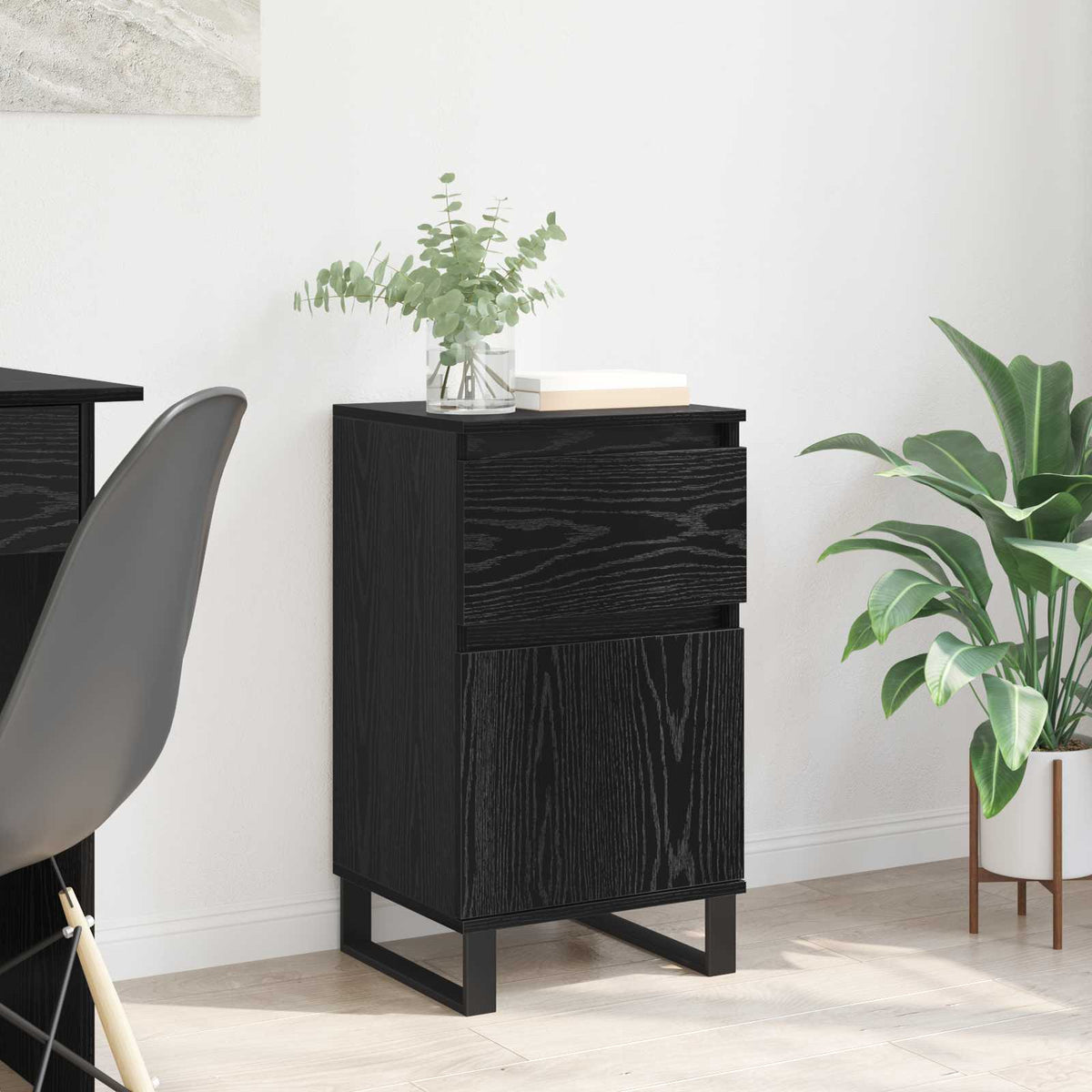 Sideboard Sort eg 35 x 40 x 70 cm Konstrueret træ