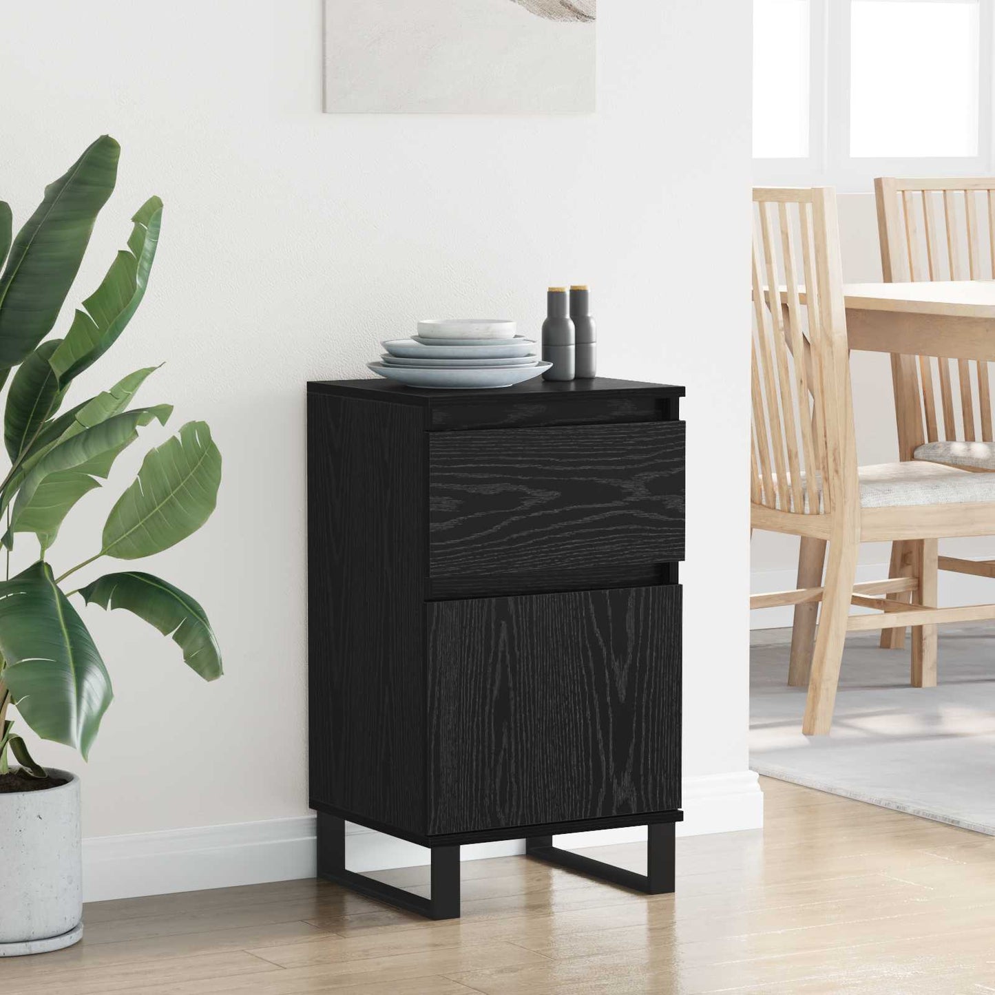 Sideboard Sort eg 35 x 40 x 70 cm Konstrueret træ