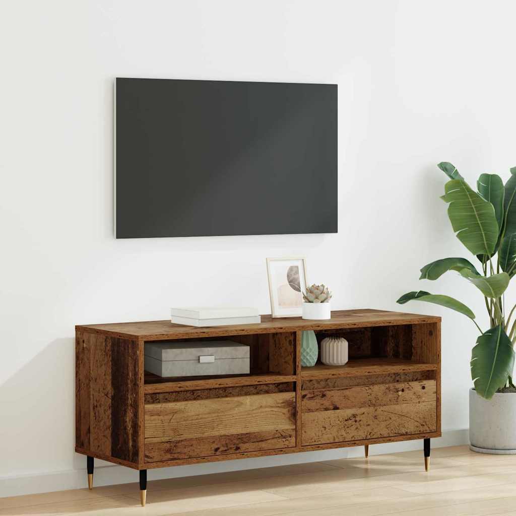 TV-skab Gammelt træ 100 x 34,5 x 44,5 cm Ingeniørt træ og jern