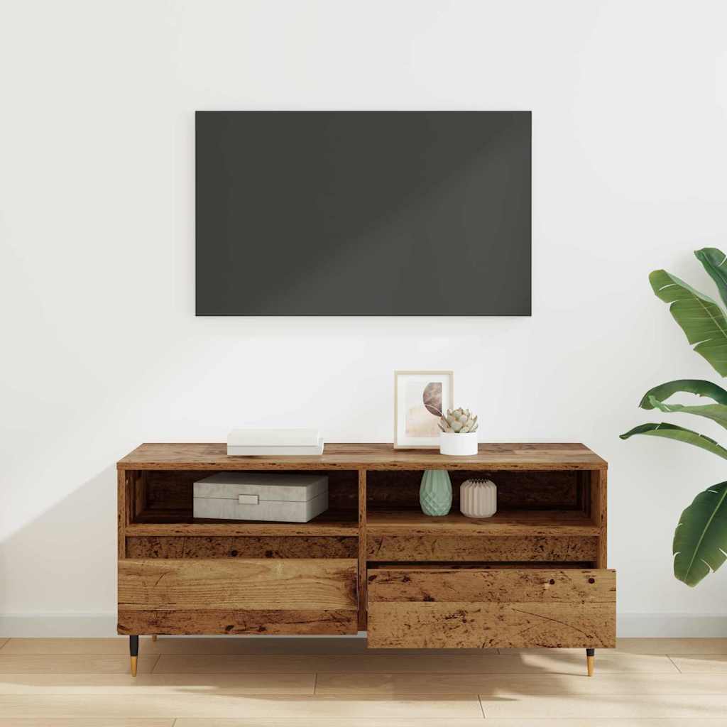 TV-skab Gammelt træ 100 x 34,5 x 44,5 cm Ingeniørt træ og jern