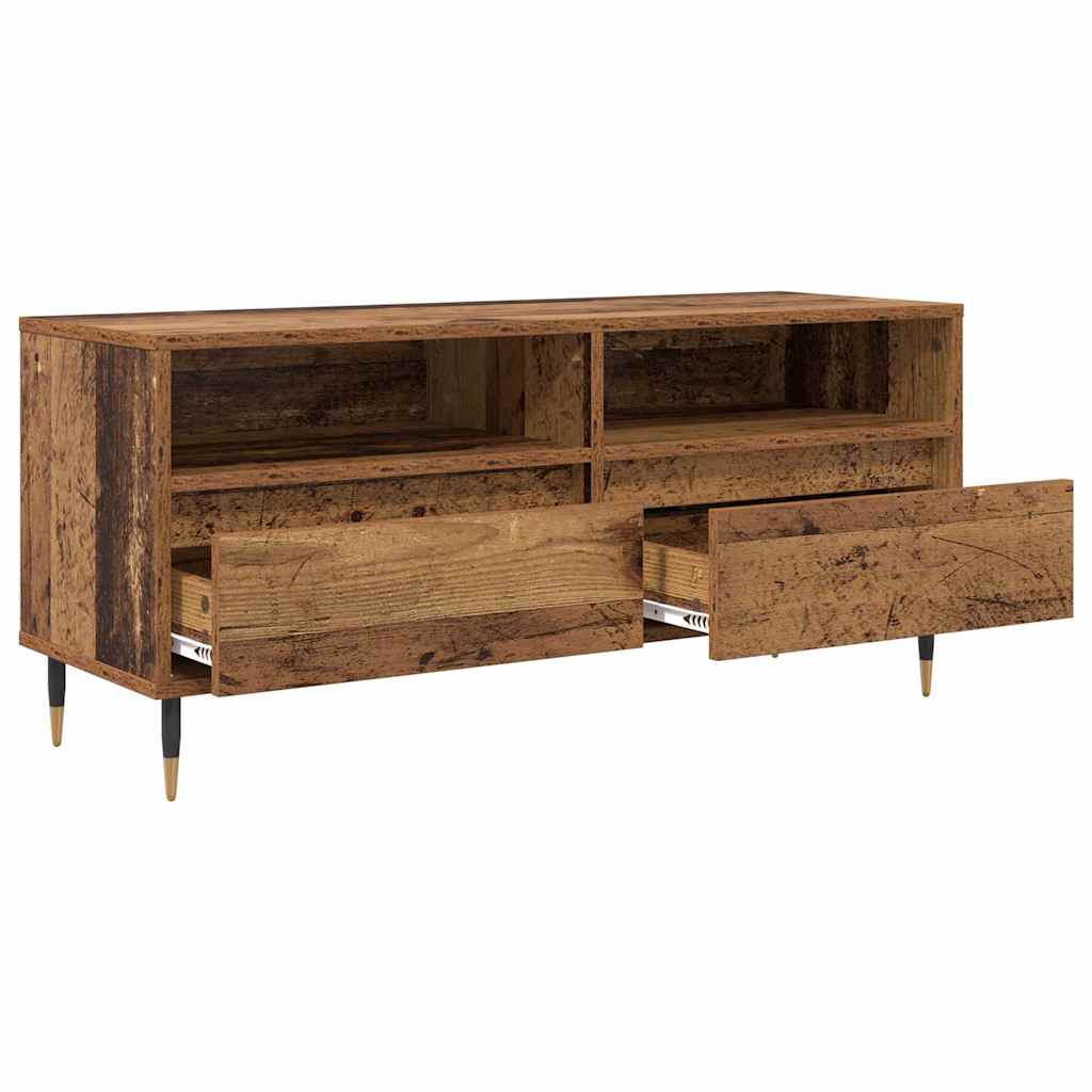 TV-skab Gammelt træ 100 x 34,5 x 44,5 cm Ingeniørt træ og jern