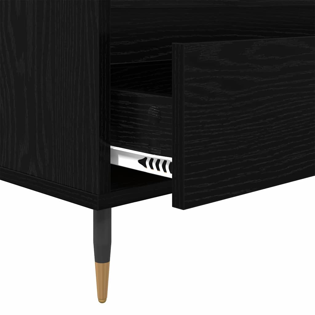 TV-skab Sort eg 100 x 34,5 x 44,5 cm Ingeniørt træ og jern