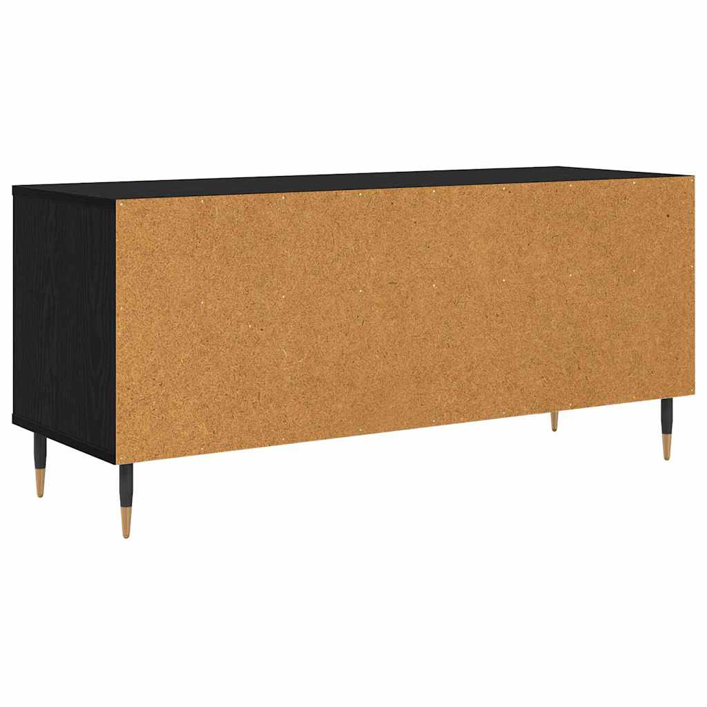 TV-skab Sort eg 100 x 34,5 x 44,5 cm Ingeniørt træ og jern