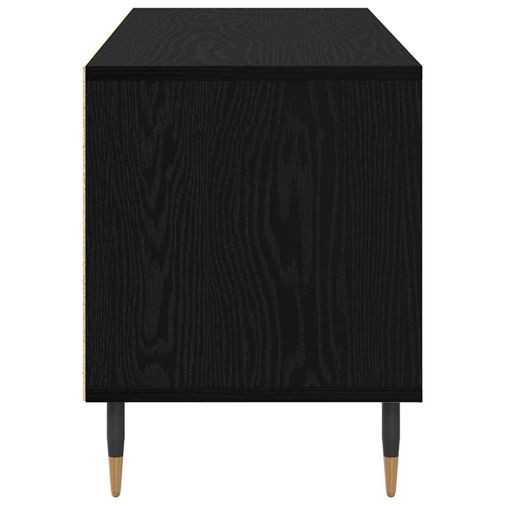 TV-skab Sort eg 100 x 34,5 x 44,5 cm Ingeniørt træ og jern