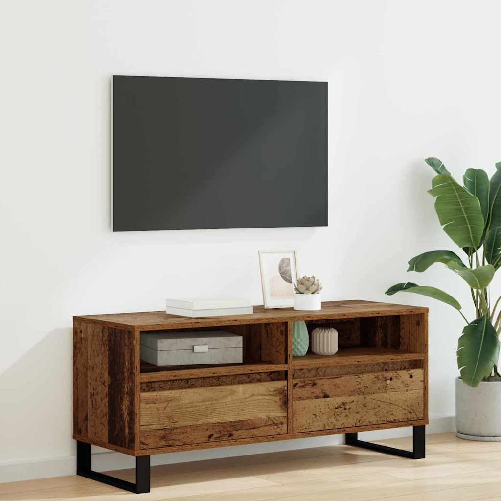 TV-skab Gammelt træ 100 x 34,5 x 44,5 cm Ingeniørt træ og jern