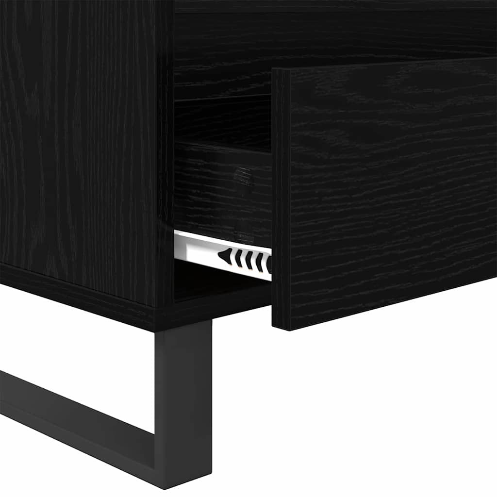 TV-skab Sort eg 100 x 34,5 x 44,5 cm Ingeniørt træ og jern