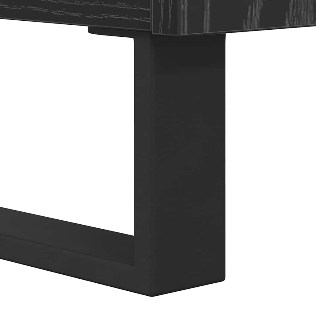 TV-skab Sort eg 100 x 34,5 x 44,5 cm Ingeniørt træ og jern