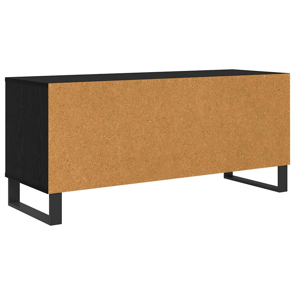 TV-skab Sort eg 100 x 34,5 x 44,5 cm Ingeniørt træ og jern