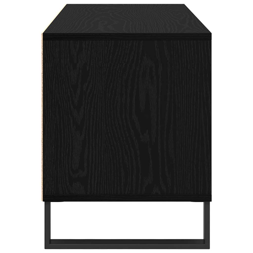 TV-skab Sort eg 100 x 34,5 x 44,5 cm Ingeniørt træ og jern