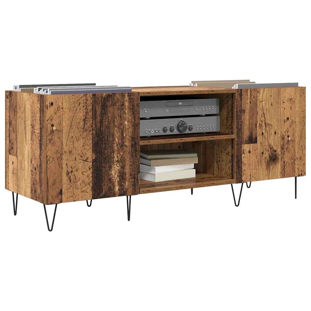 Pladeskab Gammelt træ 121 x 38 x 48 cm Ingeniørt træ og jern