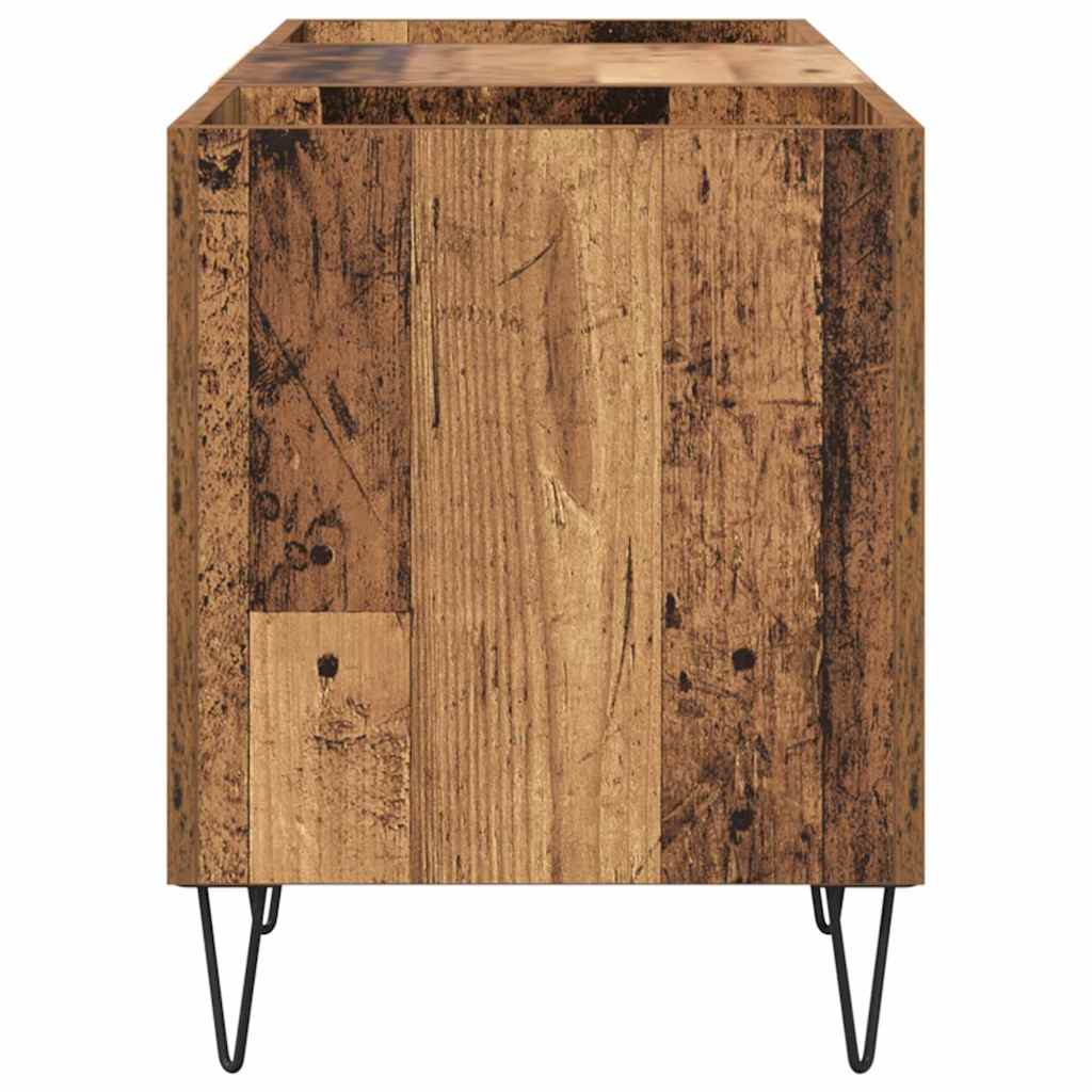 Pladeskab Gammelt træ 121 x 38 x 48 cm Ingeniørt træ og jern