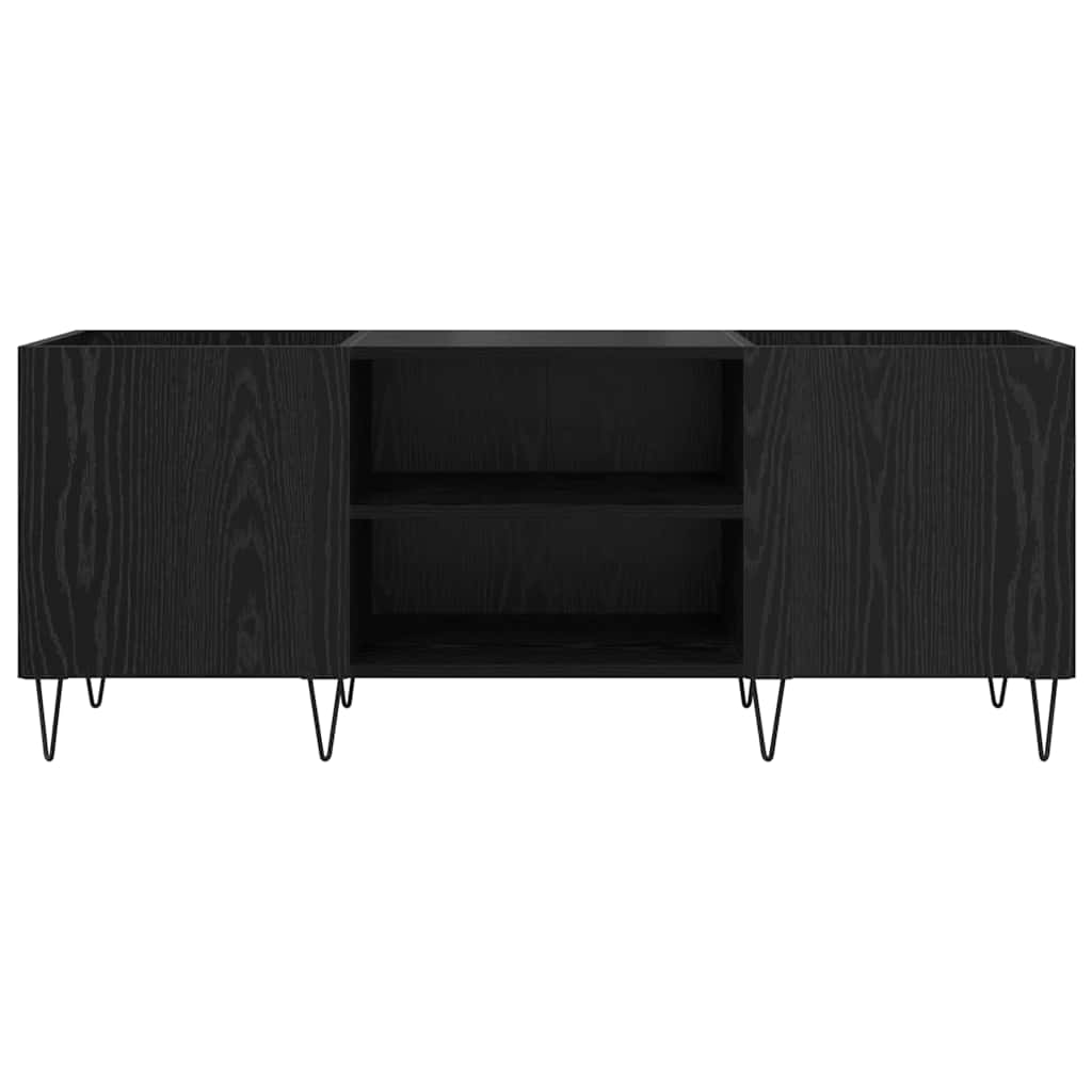 Pladeskab Sort eg 121 x 38 x 48 cm Ingeniørt træ og jern