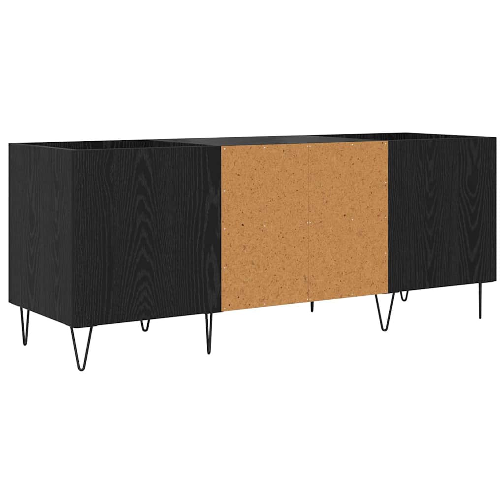 Pladeskab Sort eg 121 x 38 x 48 cm Ingeniørt træ og jern