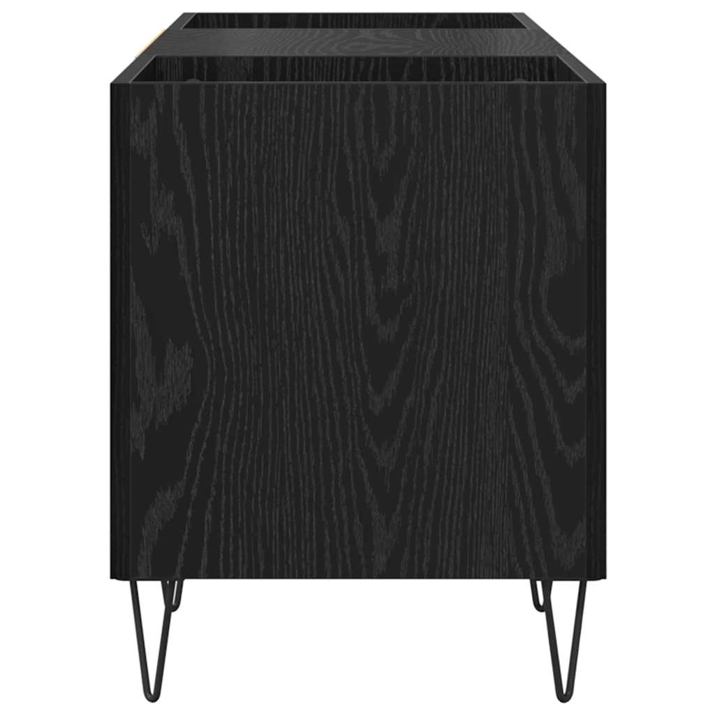 Pladeskab Sort eg 121 x 38 x 48 cm Ingeniørt træ og jern
