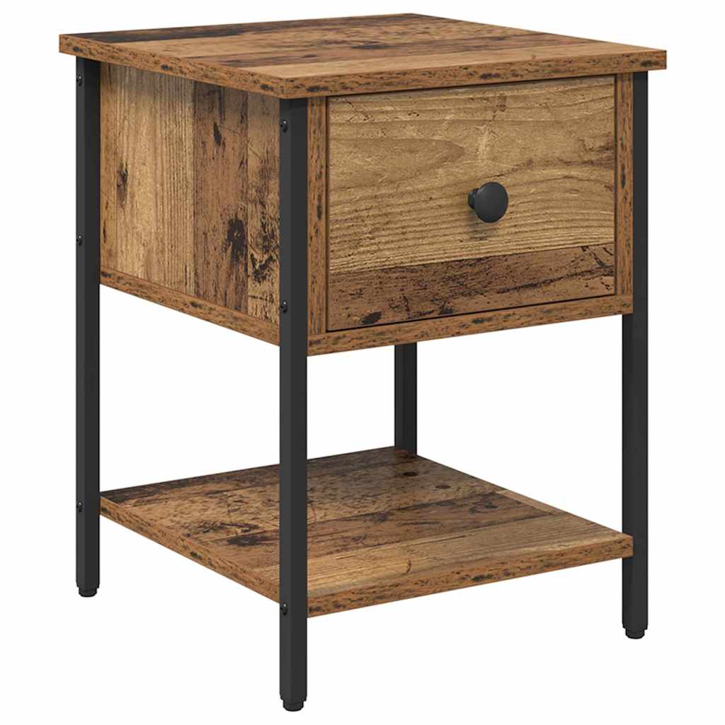 Sengebord 2 stk. Gammelt træ 34 x 35,5 x 45 cm Konstrueret træ