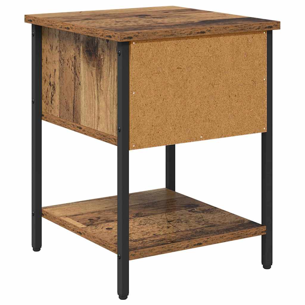 Sengebord 2 stk. Gammelt træ 34 x 35,5 x 45 cm Konstrueret træ