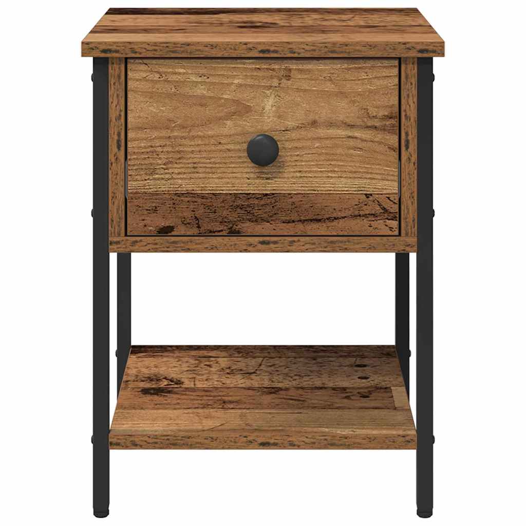 Sengebord 2 stk. Gammelt træ 34 x 35,5 x 45 cm Konstrueret træ