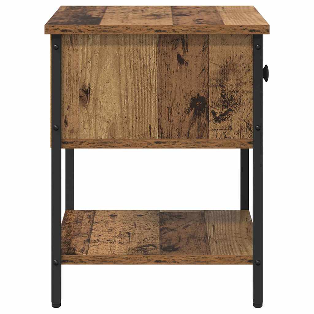 Sengebord 2 stk. Gammelt træ 34 x 35,5 x 45 cm Konstrueret træ