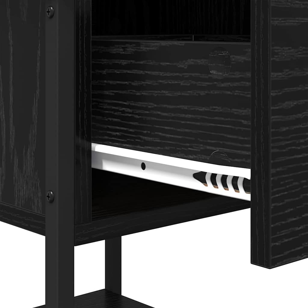 Sengebord Sort eg 34 x 35,5 x 45 cm Konstrueret træ