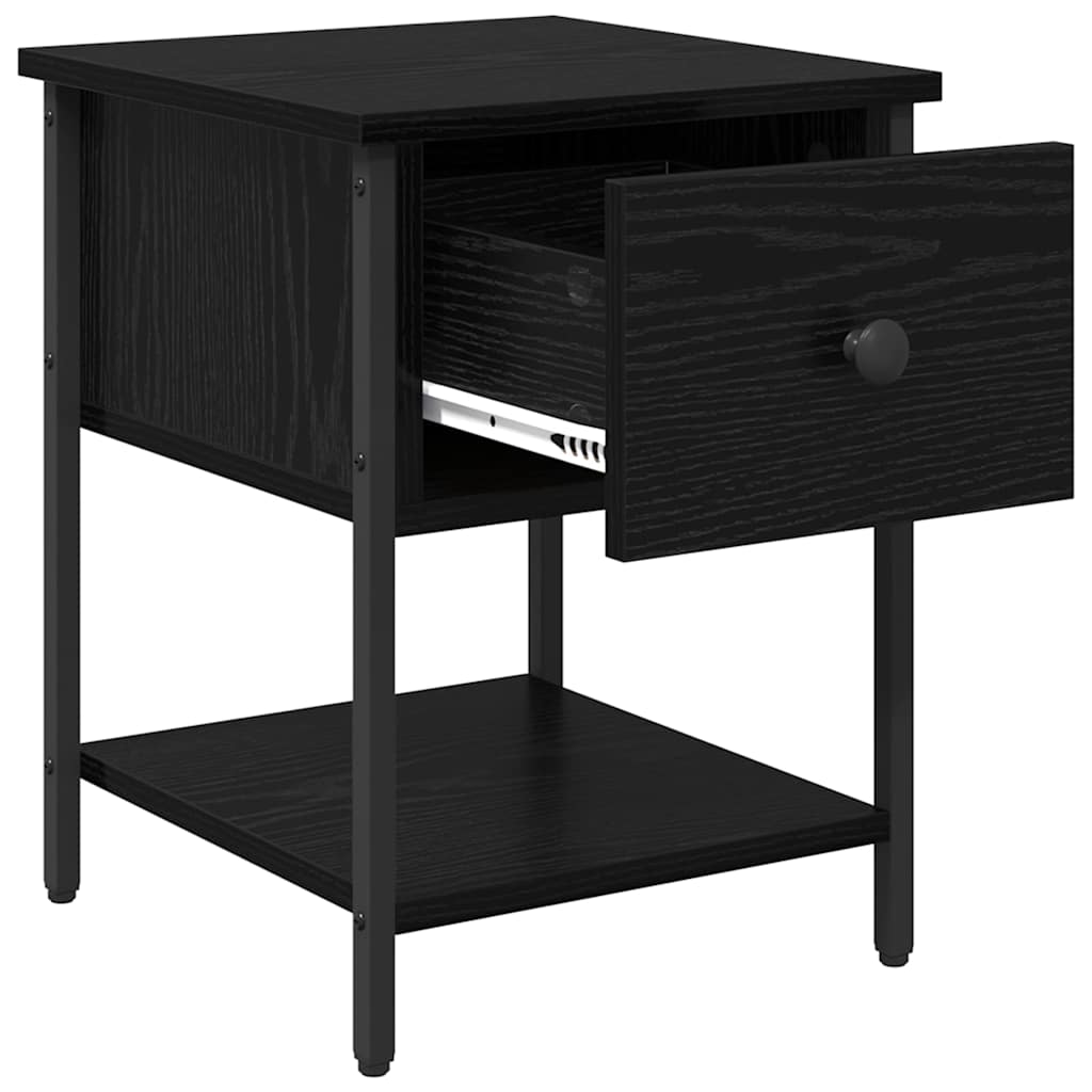 Sengebord Sort eg 34 x 35,5 x 45 cm Konstrueret træ