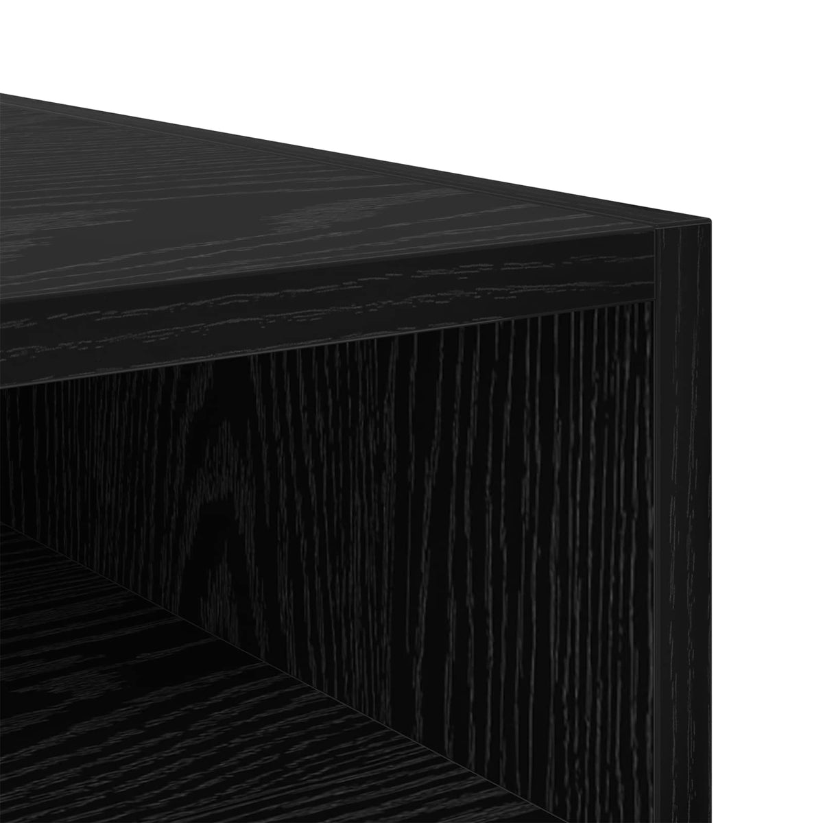 Sengebord 2 stk. Sort eg 40 x 40 x 50 cm Konstrueret træ