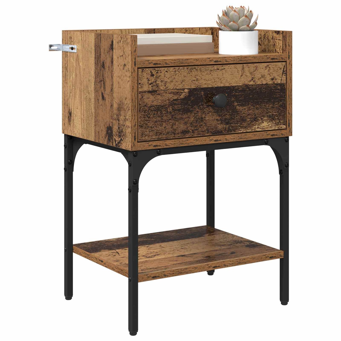 Sengebord 2 stk. Gammelt træ 40 x 29 x 60 cm Konstrueret træ