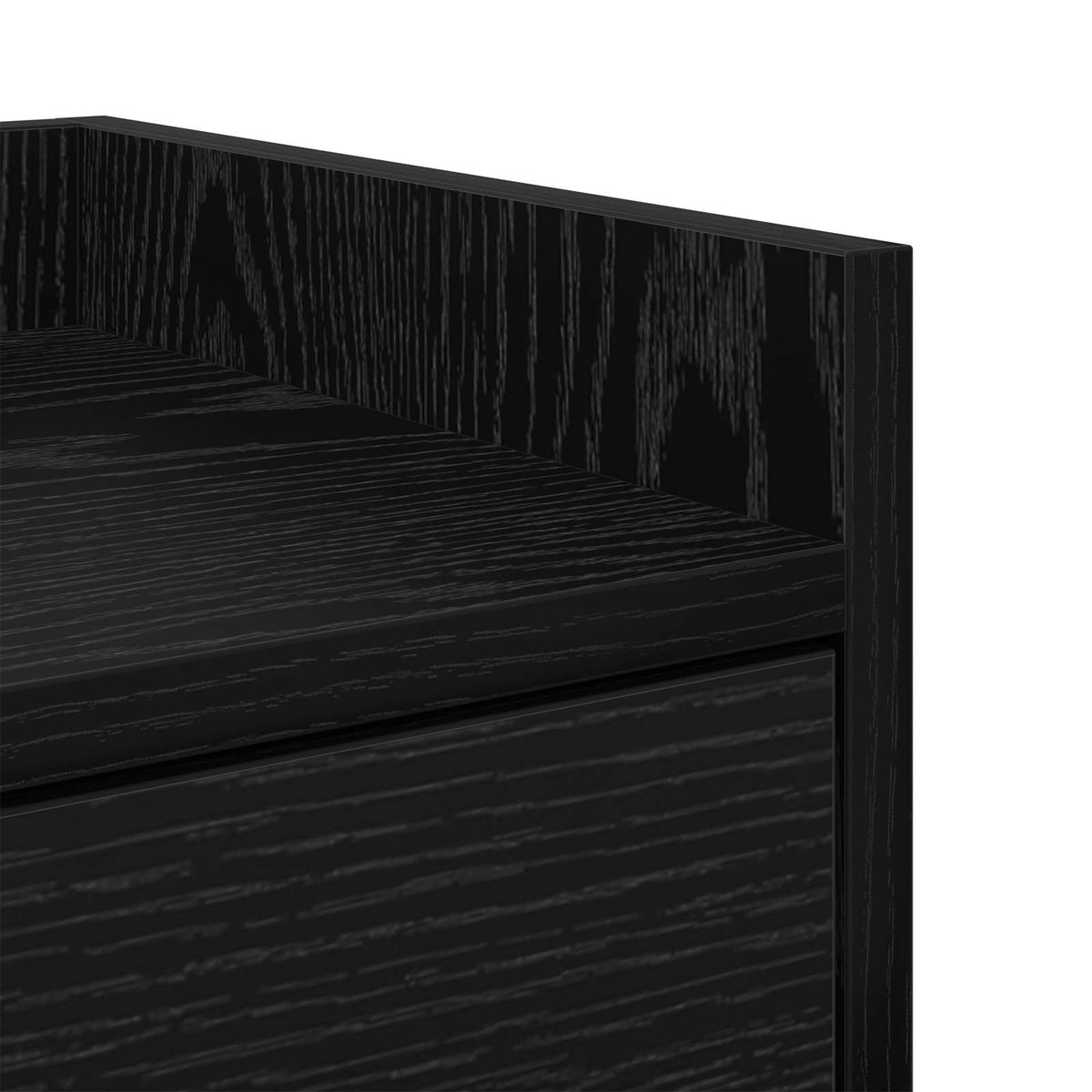 Sengebord 2 stk. Sort eg 40 x 29 x 60 cm Konstrueret træ